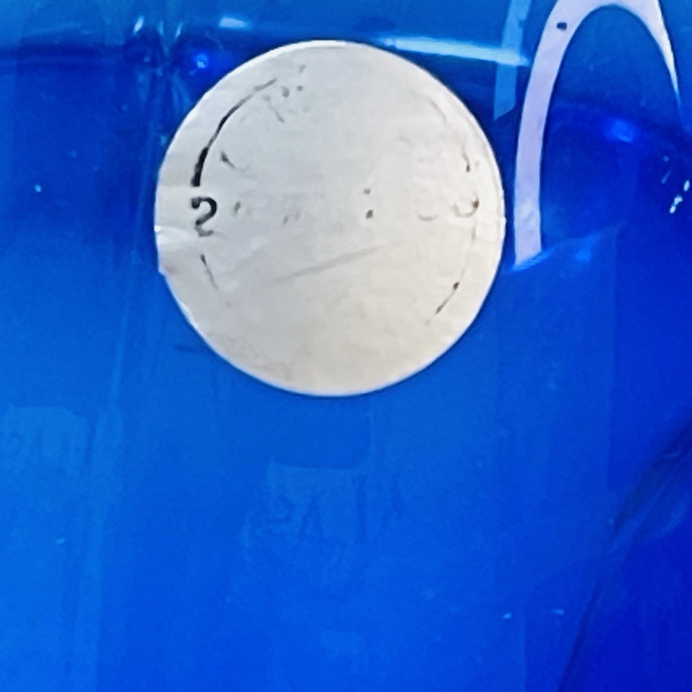 Collezione Glass Line Italy Crystal Cobalt Blue Scallop Perfume Bottle & Stopper - Picture 7 of 9